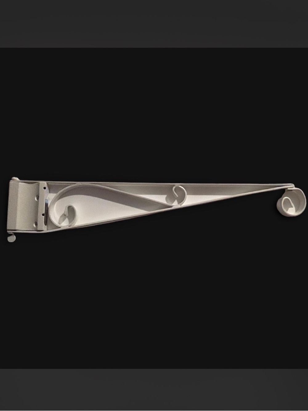 (831-3) NIB 18" Glossy White No-Anchor Door Trim Plant Hanger Bracket